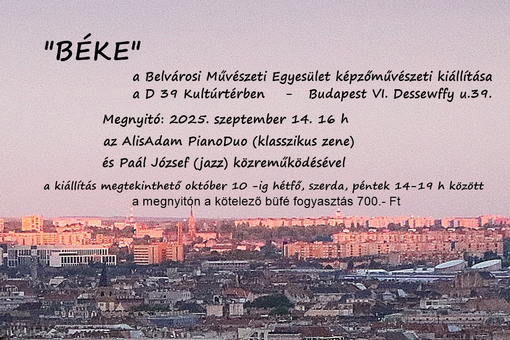Kiállításmegnyitó a D39-ben szeptember 14.-én